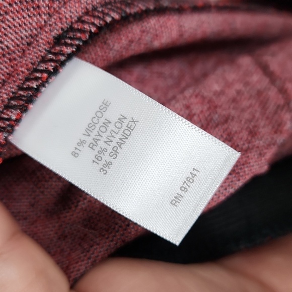 Red and Black Plaid Ponte Pencil Skirt by J Jill size M - Picture 5 of 6